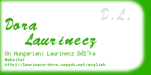 dora laurinecz business card